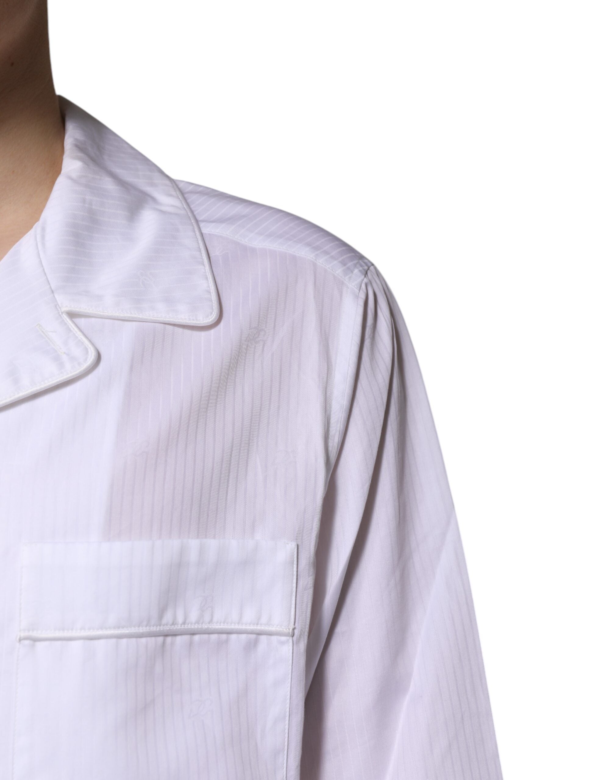 Dolce & Gabbana Schlafanzugset aus weißem Baumwollhemd und -hose