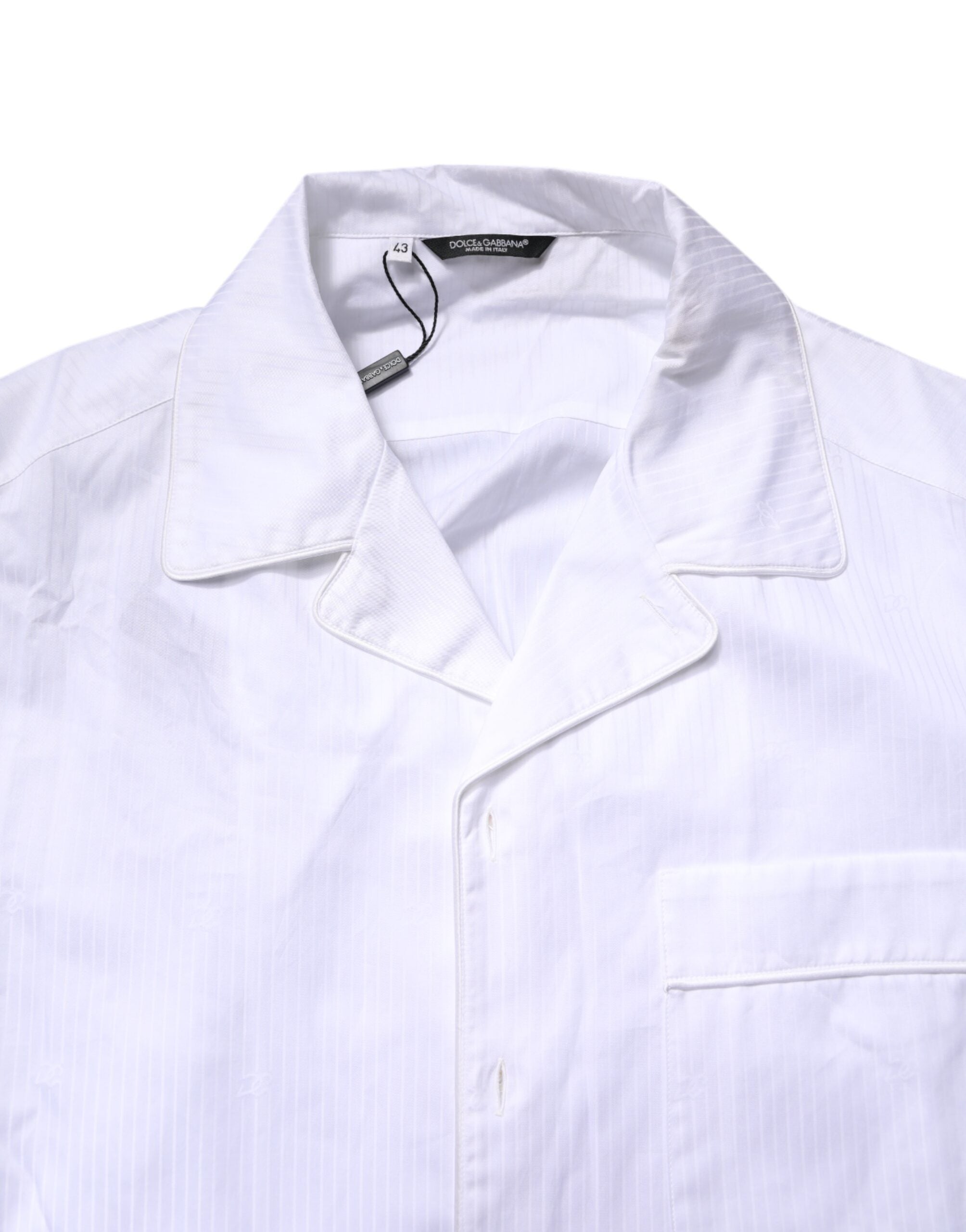 Dolce & Gabbana Schlafanzugset aus weißem Baumwollhemd und -hose