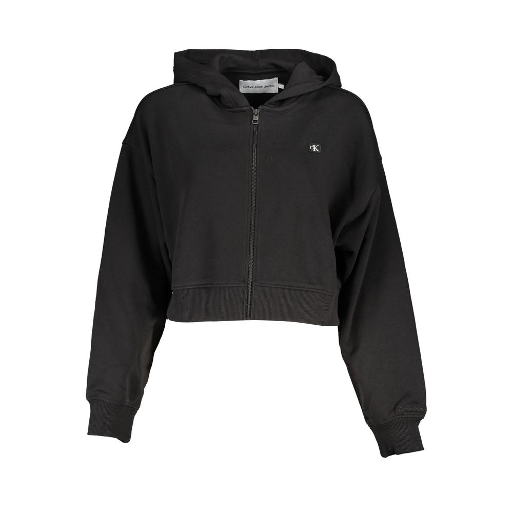 Calvin Klein Schwarzes Damen-Sweatshirt aus Baumwolle