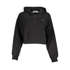 Calvin Klein Schwarzes Damen-Sweatshirt aus Baumwolle