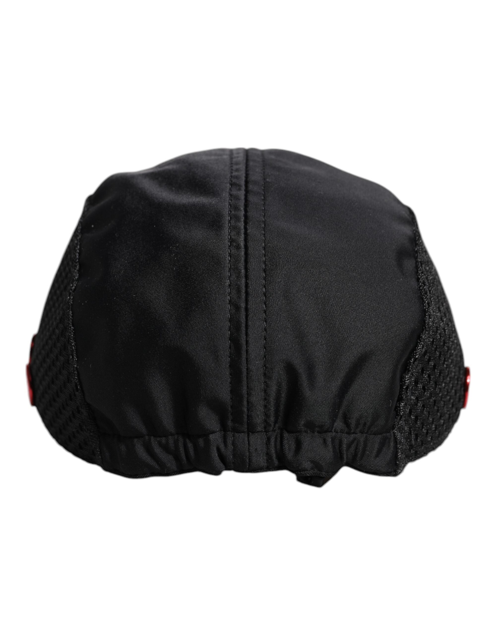 Dolce & Gabbana Zwarte Nylon DG Logo 6 Panelen Baseballpet