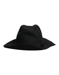 Dolce & Gabbana Schwarzer Trilby-Fedora mit breiter Krempe