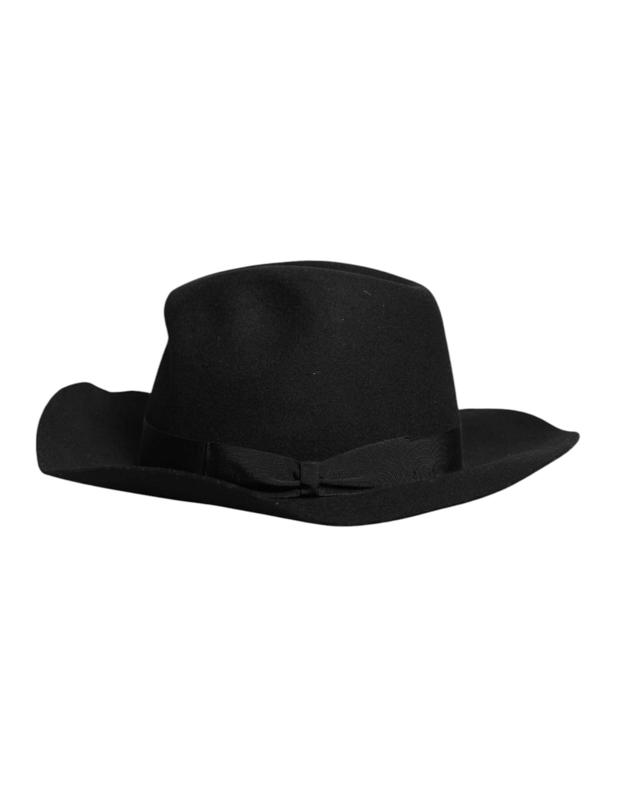 Dolce & Gabbana Schwarzer Trilby-Fedora mit breiter Krempe