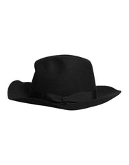 Dolce & Gabbana Schwarzer Trilby-Fedora mit breiter Krempe