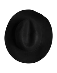 Dolce & Gabbana Schwarzer Trilby-Fedora mit breiter Krempe