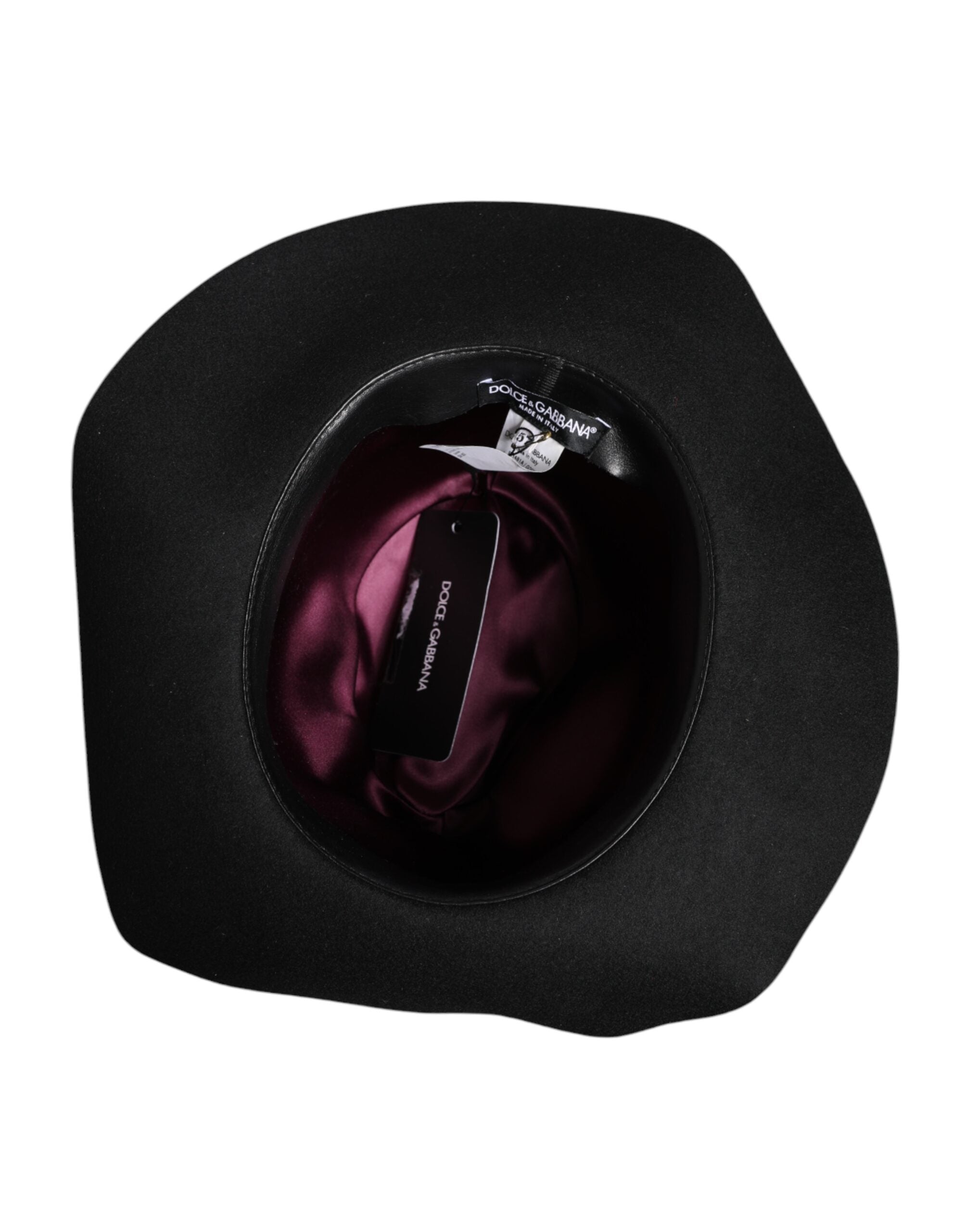 Dolce & Gabbana Schwarzer Trilby-Fedora mit breiter Krempe