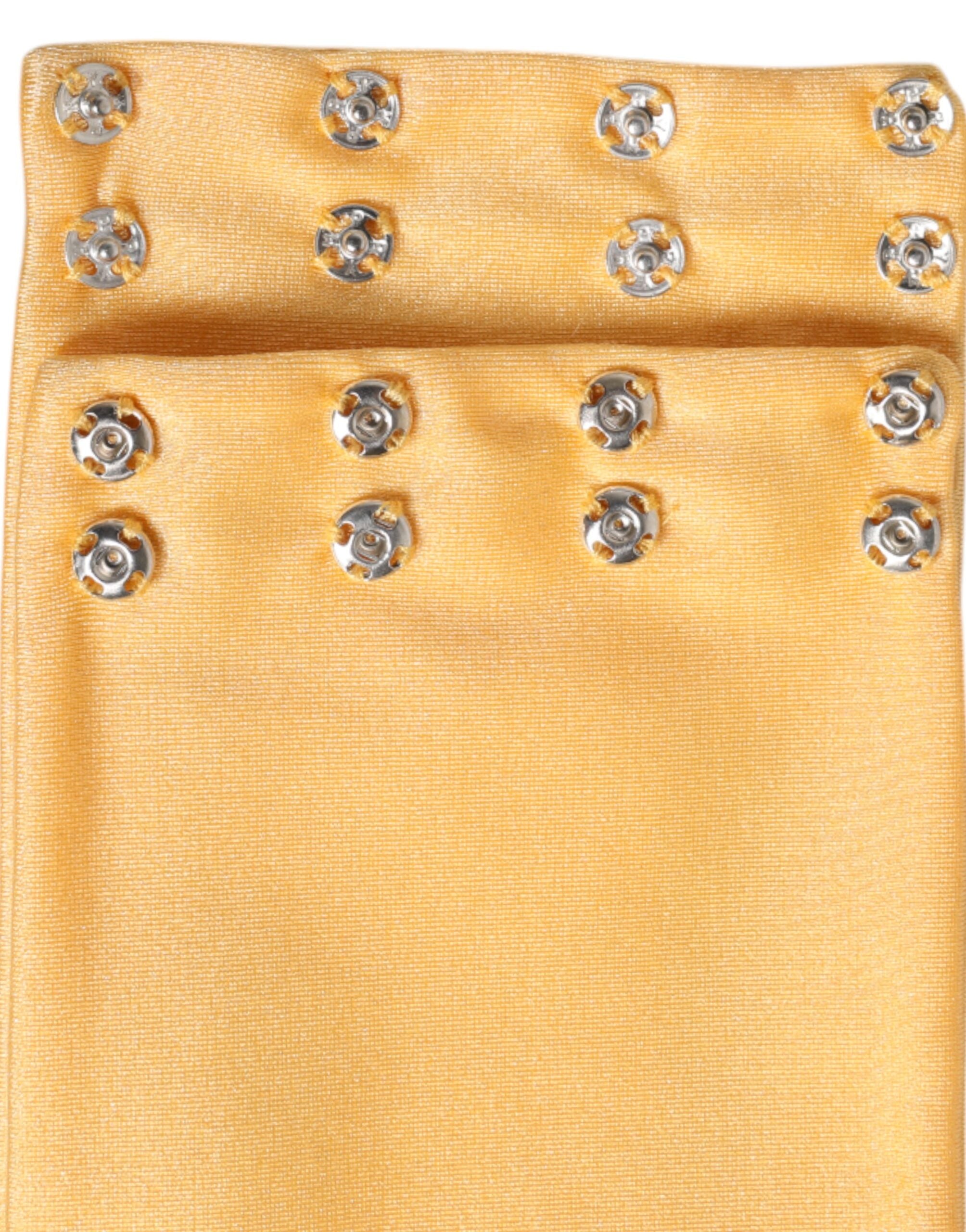 Dolce & Gabbana Gelber Nylon-Stretch Damen Halswärmer Schal