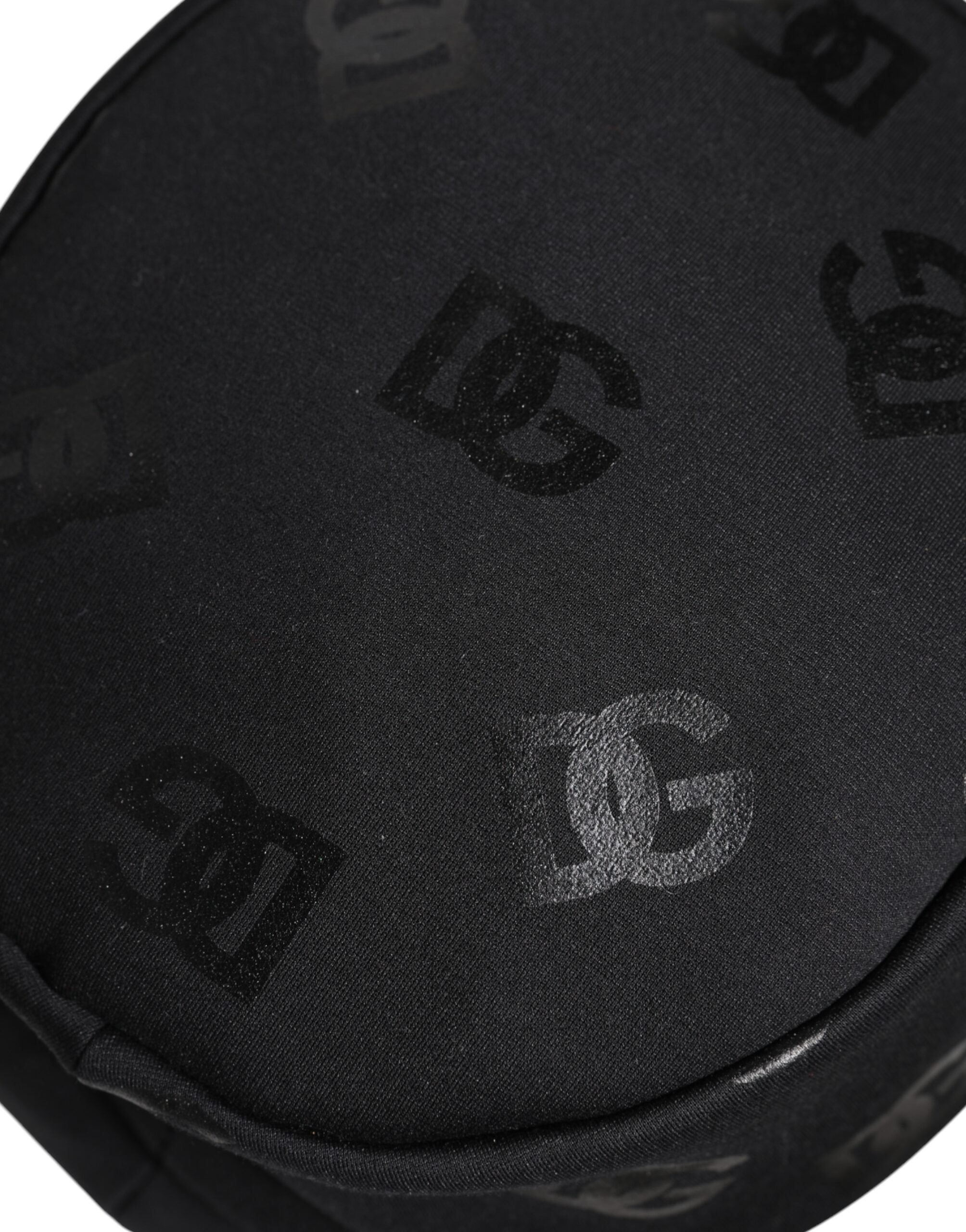 Dolce & Gabbana Schwarzer Fischerhut aus Polyester-Jacquard mit DG-Monogramm