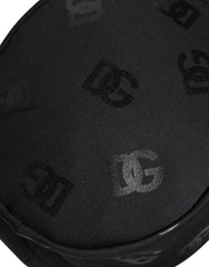 Dolce & Gabbana Schwarzer Fischerhut aus Polyester-Jacquard mit DG-Monogramm
