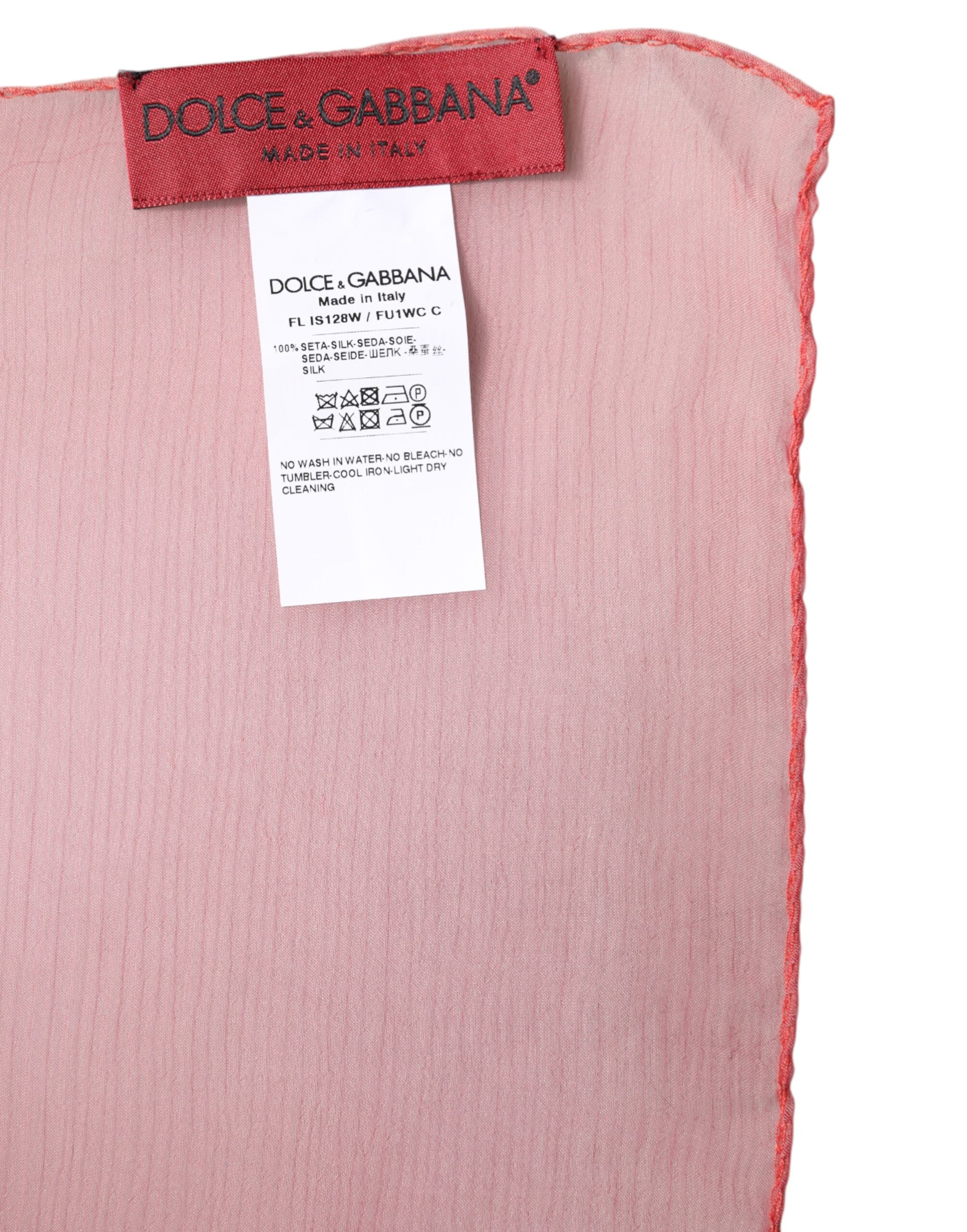 Dolce & Gabbana Rosa Seide Rechteck Damen Wickelschal