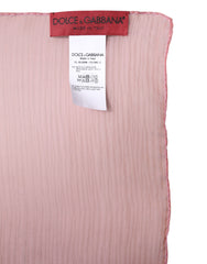 Dolce & Gabbana Roze Zijden Rechthoekige Dames Wikkel Shawl Sjaal