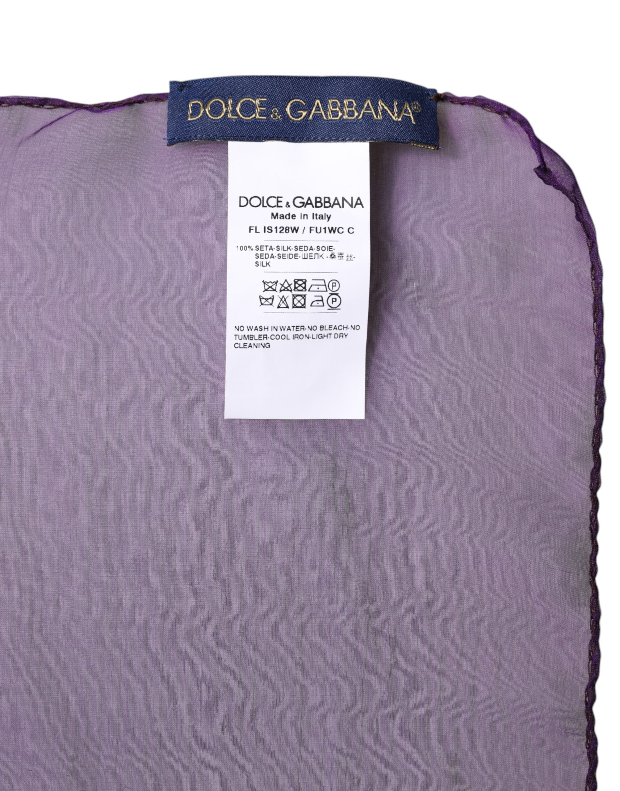 Dolce & Gabbana Lila Schal aus Seide, rechteckig