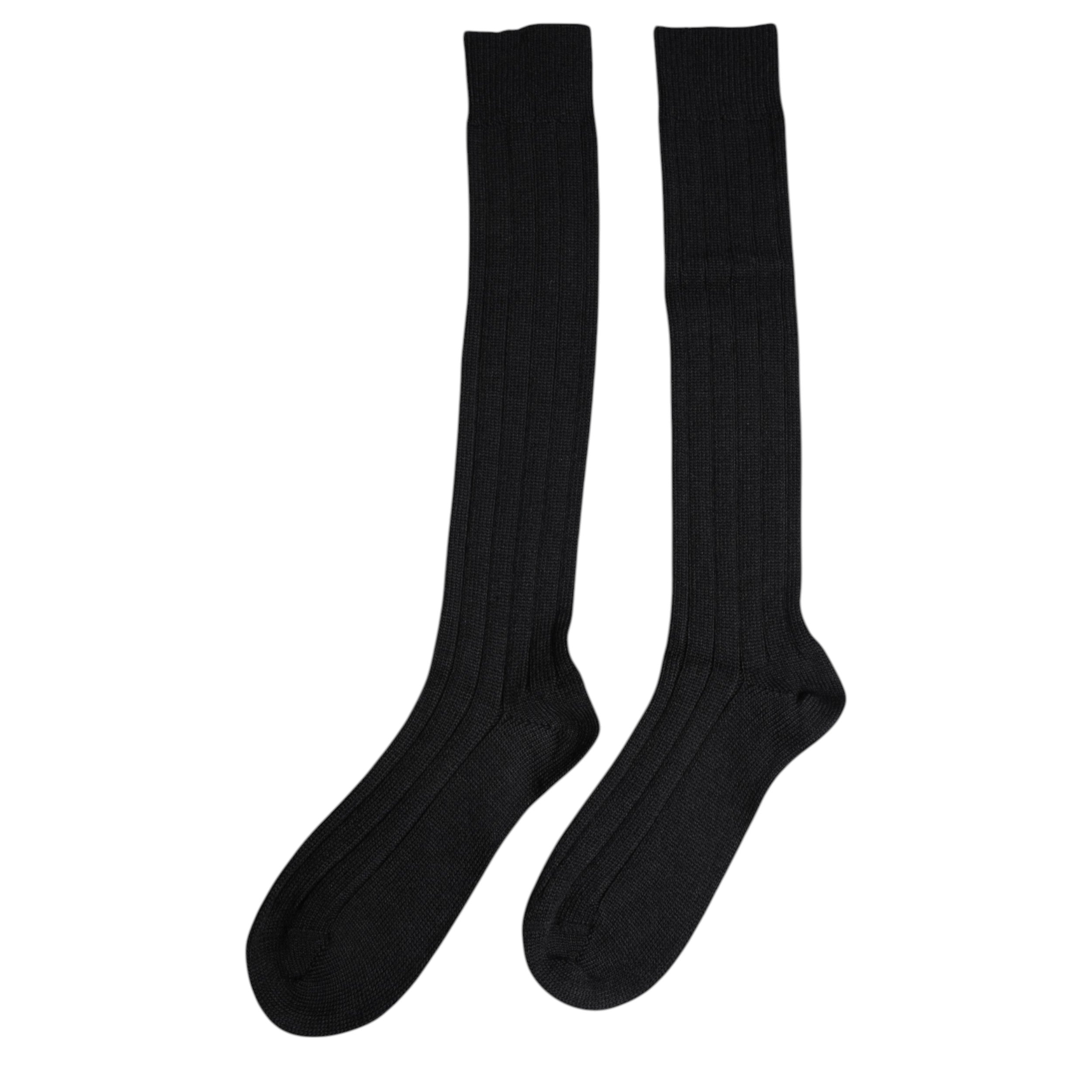 Dolce & Gabbana Schwarze DG-Logo-Print Kniestrümpfe