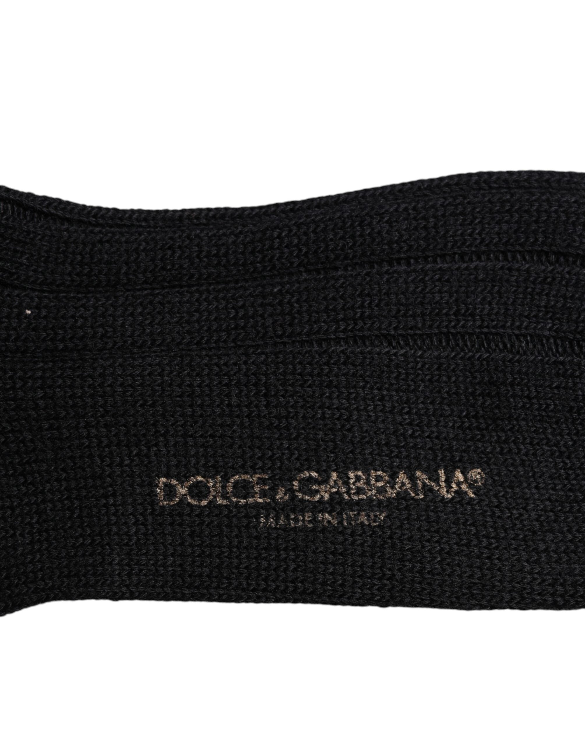 Dolce & Gabbana Schwarze DG-Logo-Print Kniestrümpfe