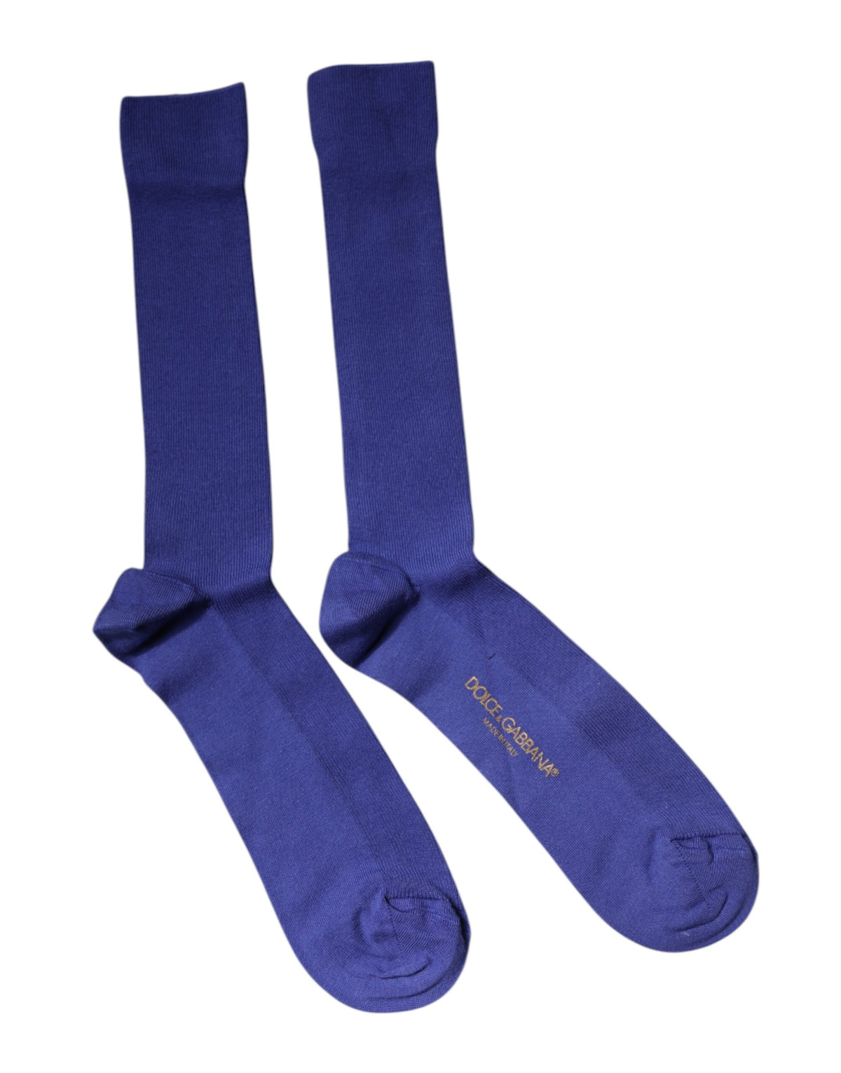 Dolce & Gabbana Lila Baumwolle Logo Wadenhohe Socken