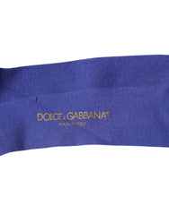 Dolce & Gabbana Lila Baumwolle Logo Wadenhohe Socken