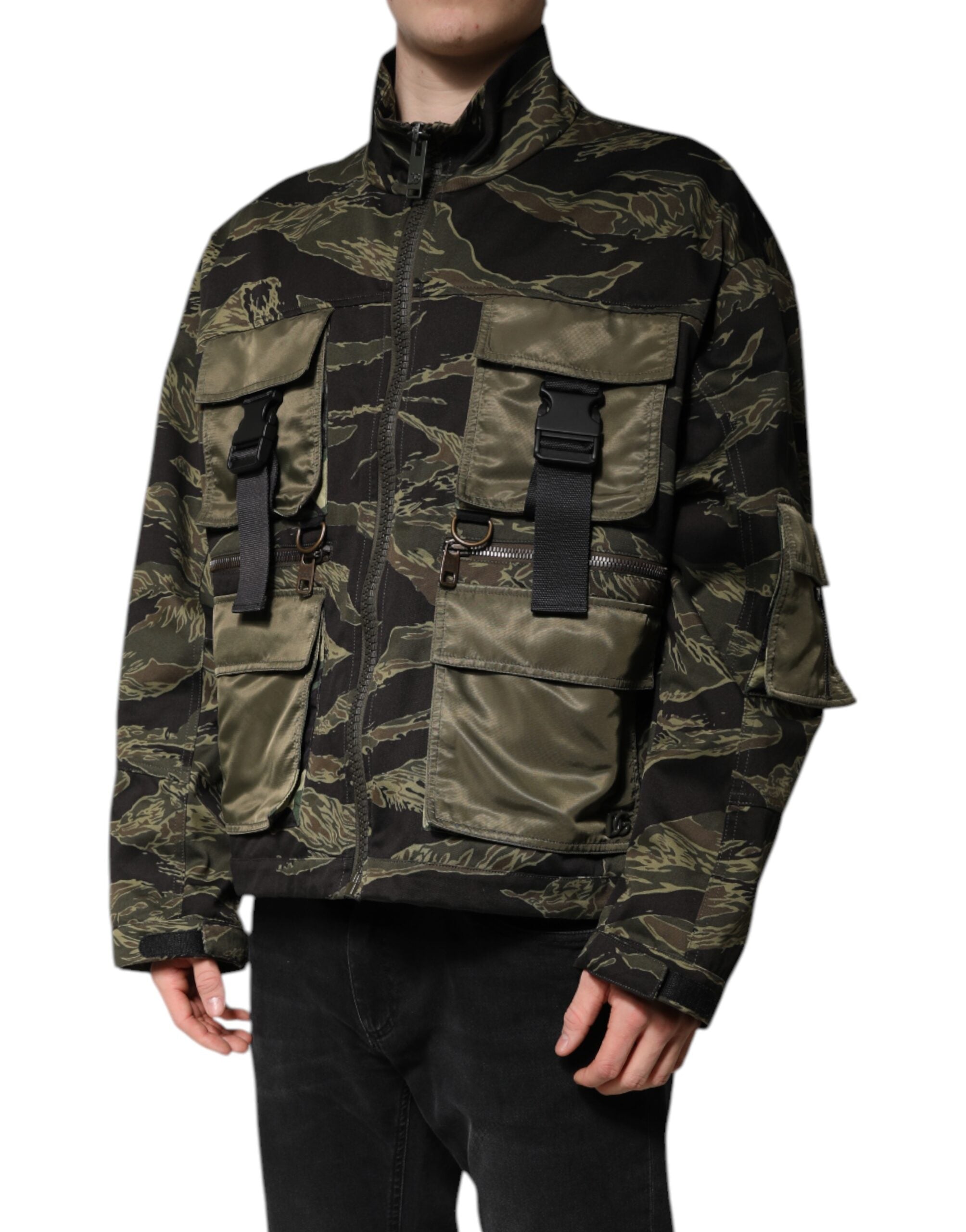 Dolce & Gabbana Bomberjacke aus Baumwolle mit Tarnmuster in mehreren Farben