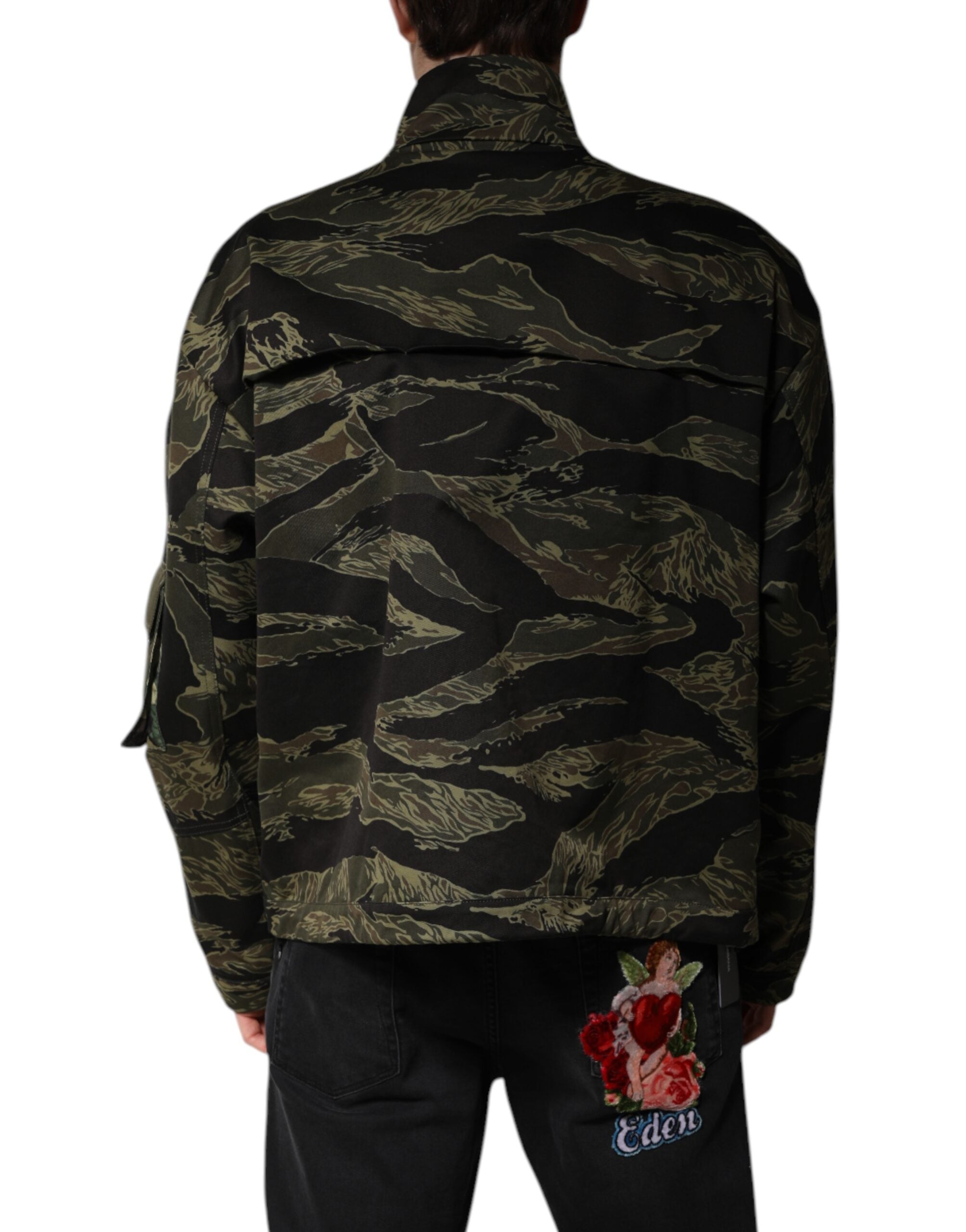 Dolce & Gabbana Bomberjacke aus Baumwolle mit Tarnmuster in mehreren Farben