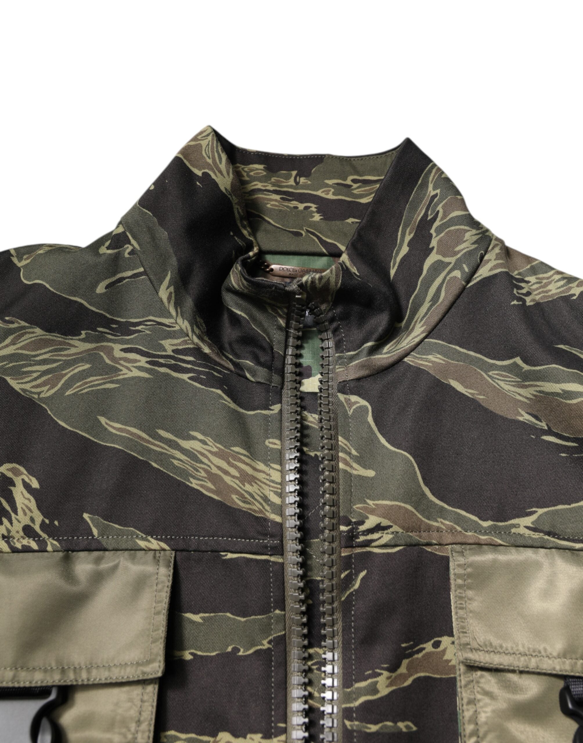 Dolce & Gabbana Bomberjacke aus Baumwolle mit Tarnmuster in mehreren Farben