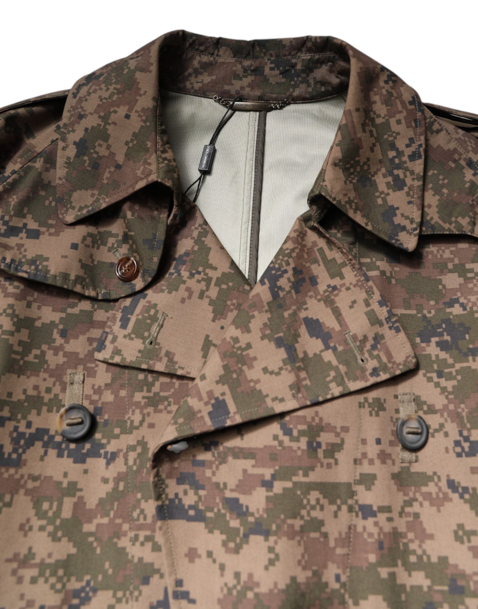 Dolce & Gabbana Multikleurige Camouflage Double Breasted Jas