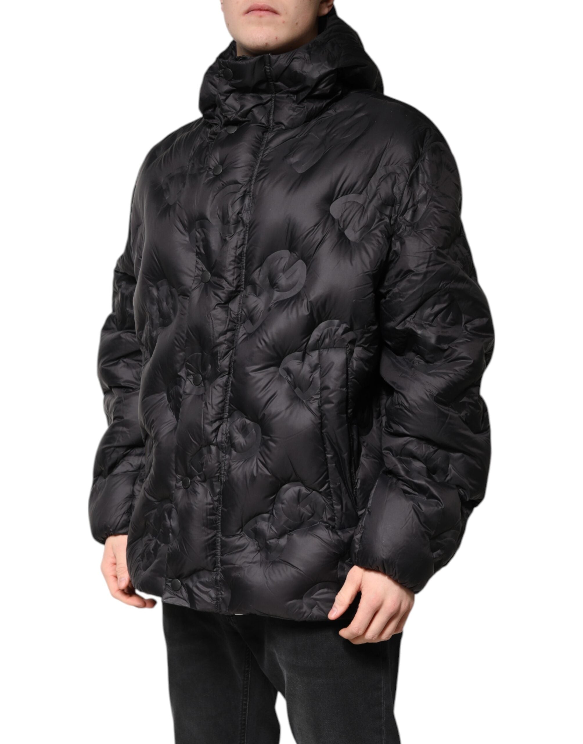Dolce & Gabbana Zwarte Parka Jas met Capuchon Winterjas