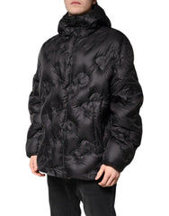 Dolce & Gabbana Zwarte Parka Jas met Capuchon Winterjas