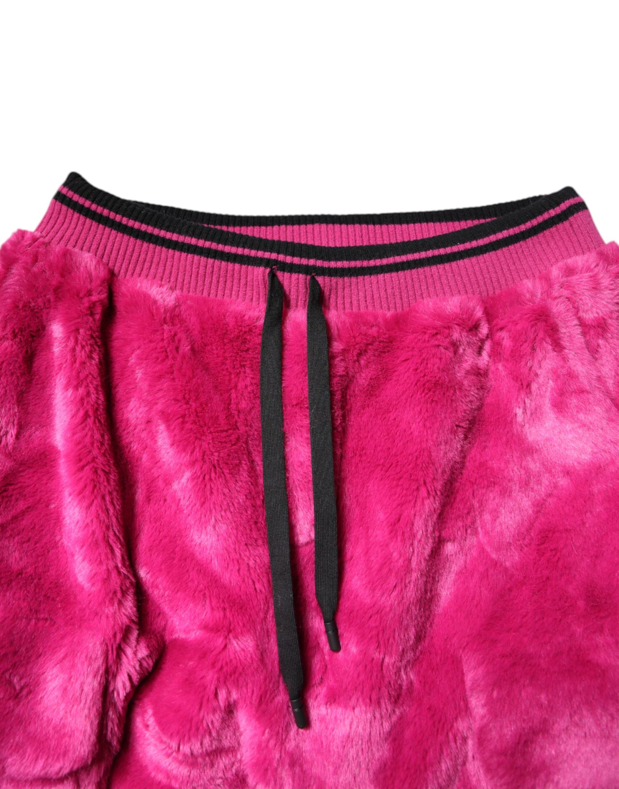Dolce & Gabbana Rosa Acryl Cargo Jogging Sweatpants Hose