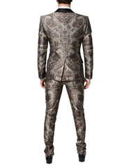 Dolce & Gabbana Mehrfarbiger Jacquard Einreihiger 3-teiliger Anzug