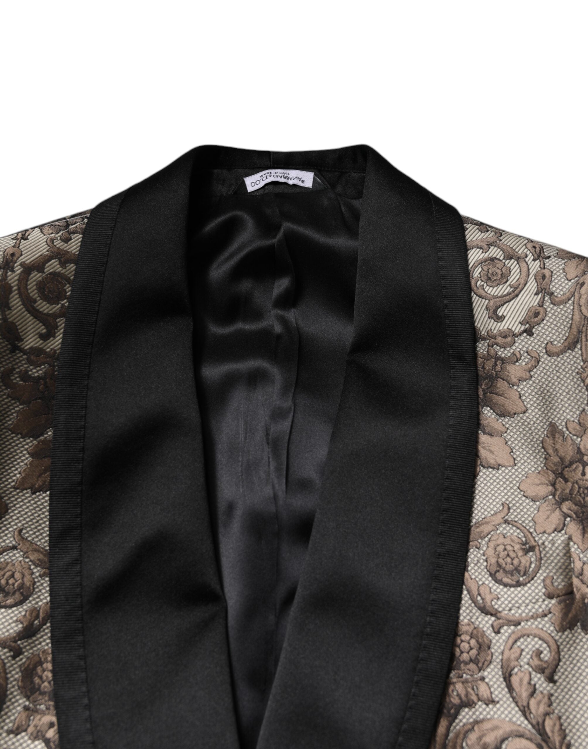 Dolce & Gabbana Mehrfarbiger Jacquard Einreihiger 3-teiliger Anzug
