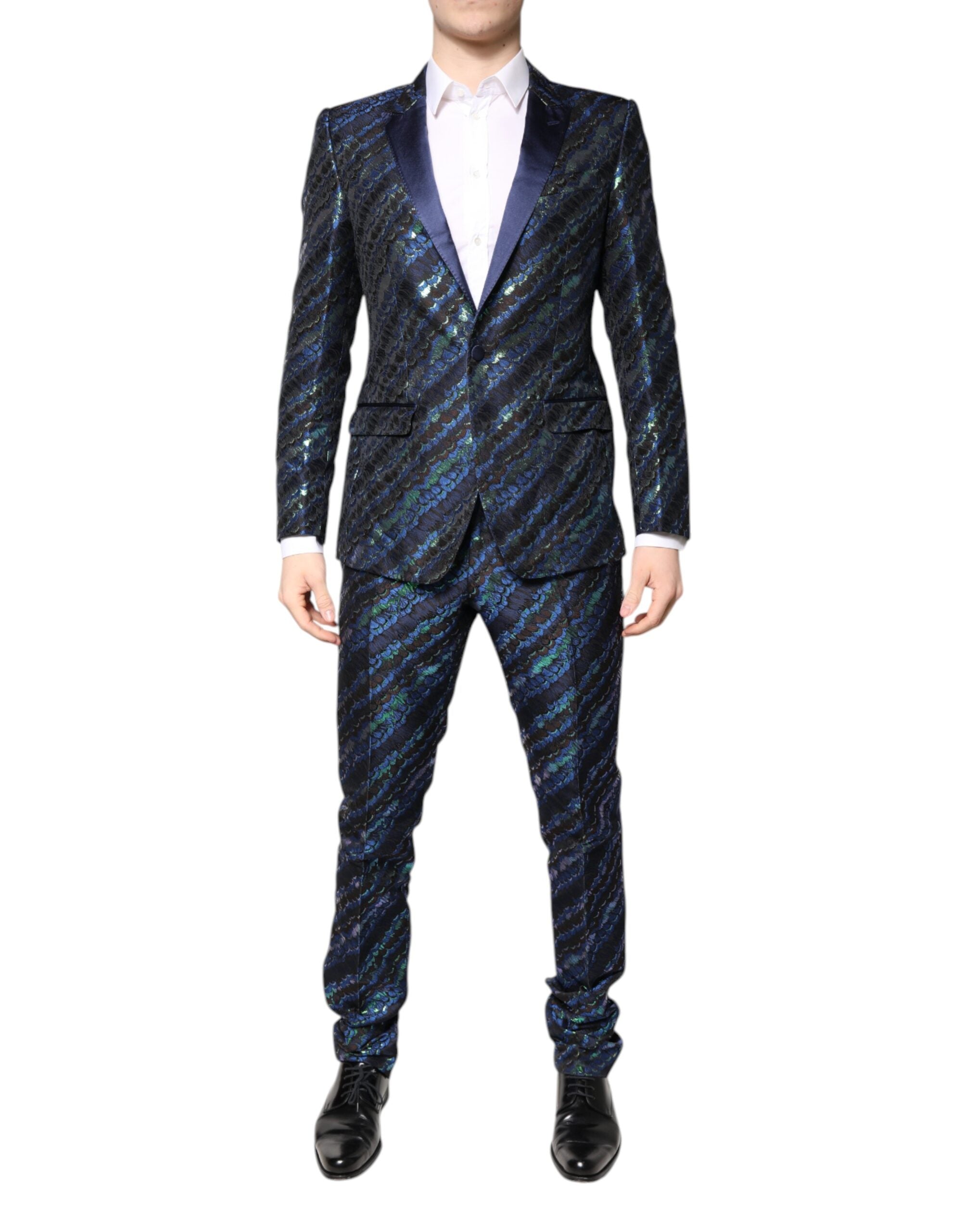 Dolce & Gabbana Mehrfarbiger Polyester-Jacquard-Zweiteiler