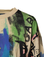 Dolce & Gabbana Pullover aus Baumwolle mit mehrfarbigem Print