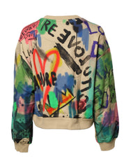 Dolce & Gabbana Pullover aus Baumwolle mit mehrfarbigem Print