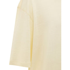 Corneliani Gelbes Leinen-T-Shirt