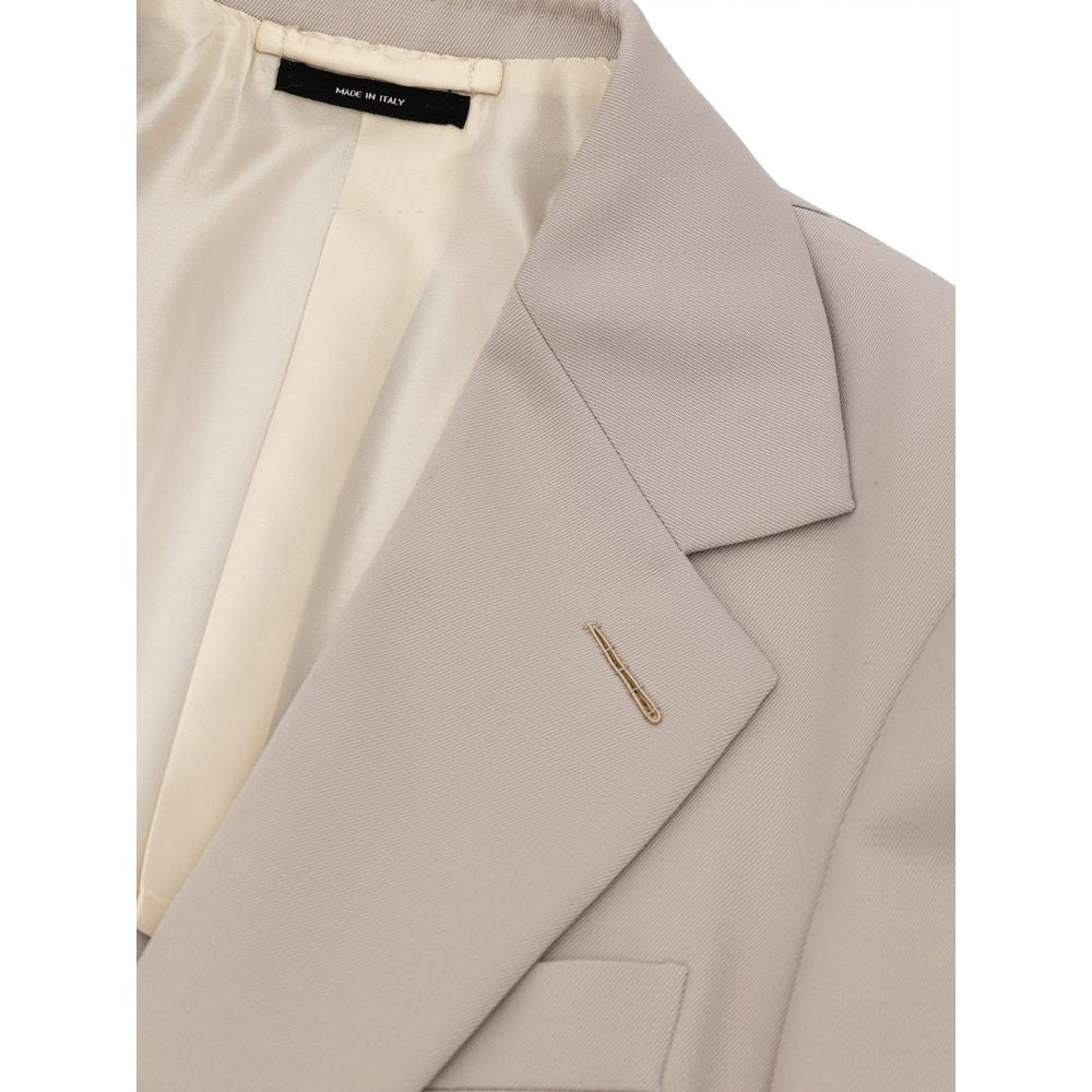 Tom Ford Beigefarbener Blazer aus Wolle