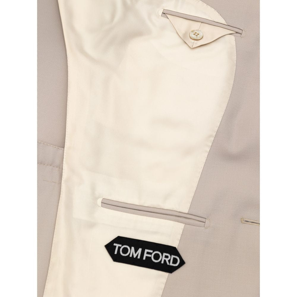 Tom Ford Beigefarbener Blazer aus Wolle