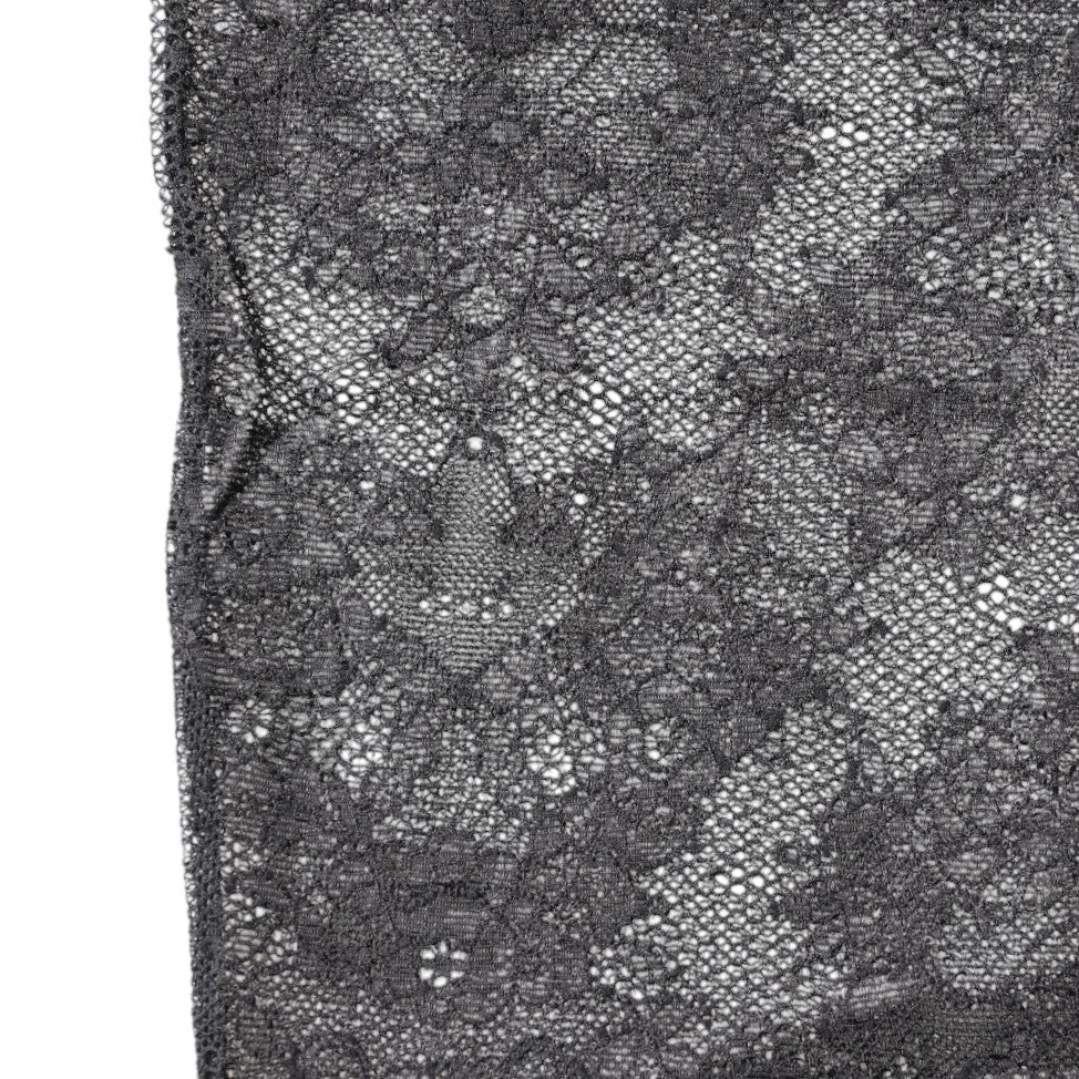 Dolce & Gabbana Schwarze florale Spitzenstrümpfe Socken aus Baumwollstretch