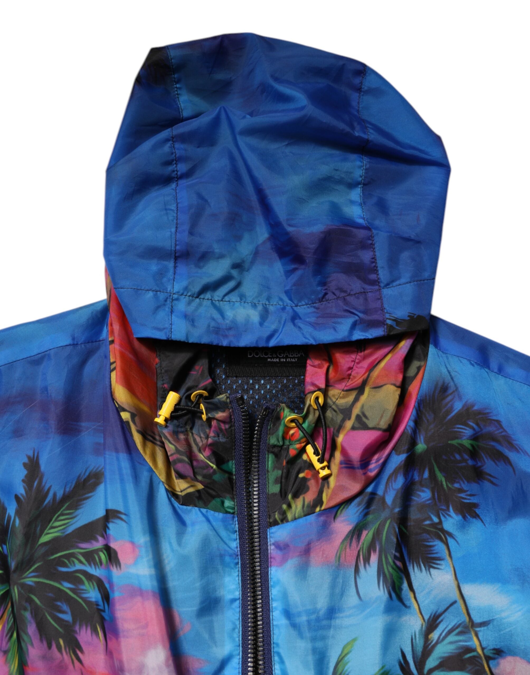 Dolce & Gabbana Windbreakerjacke mit Kapuze und mehrfarbigem Print