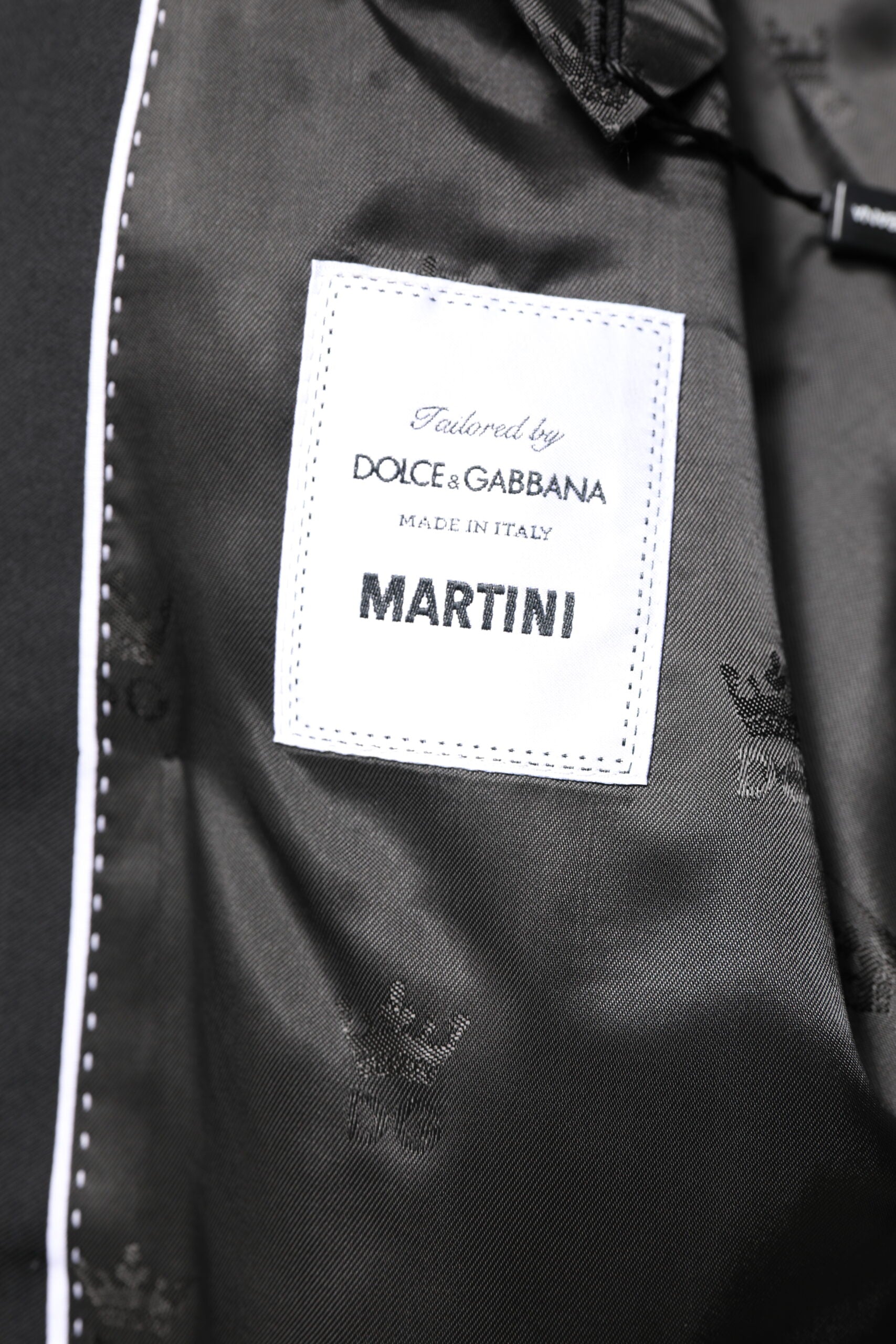 Dolce & Gabbana Schwarzer MARTINI Zweireiher-Mantel/Blazer