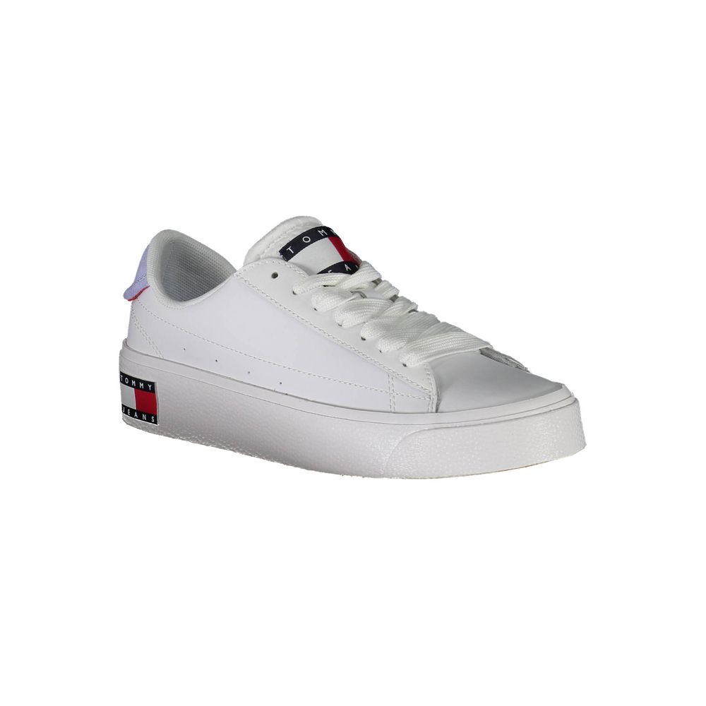Tommy Hilfiger Damen Sneaker aus weißem Leder