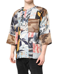 Dolce & Gabbana Buntes Patchwork Kurzarmhemd