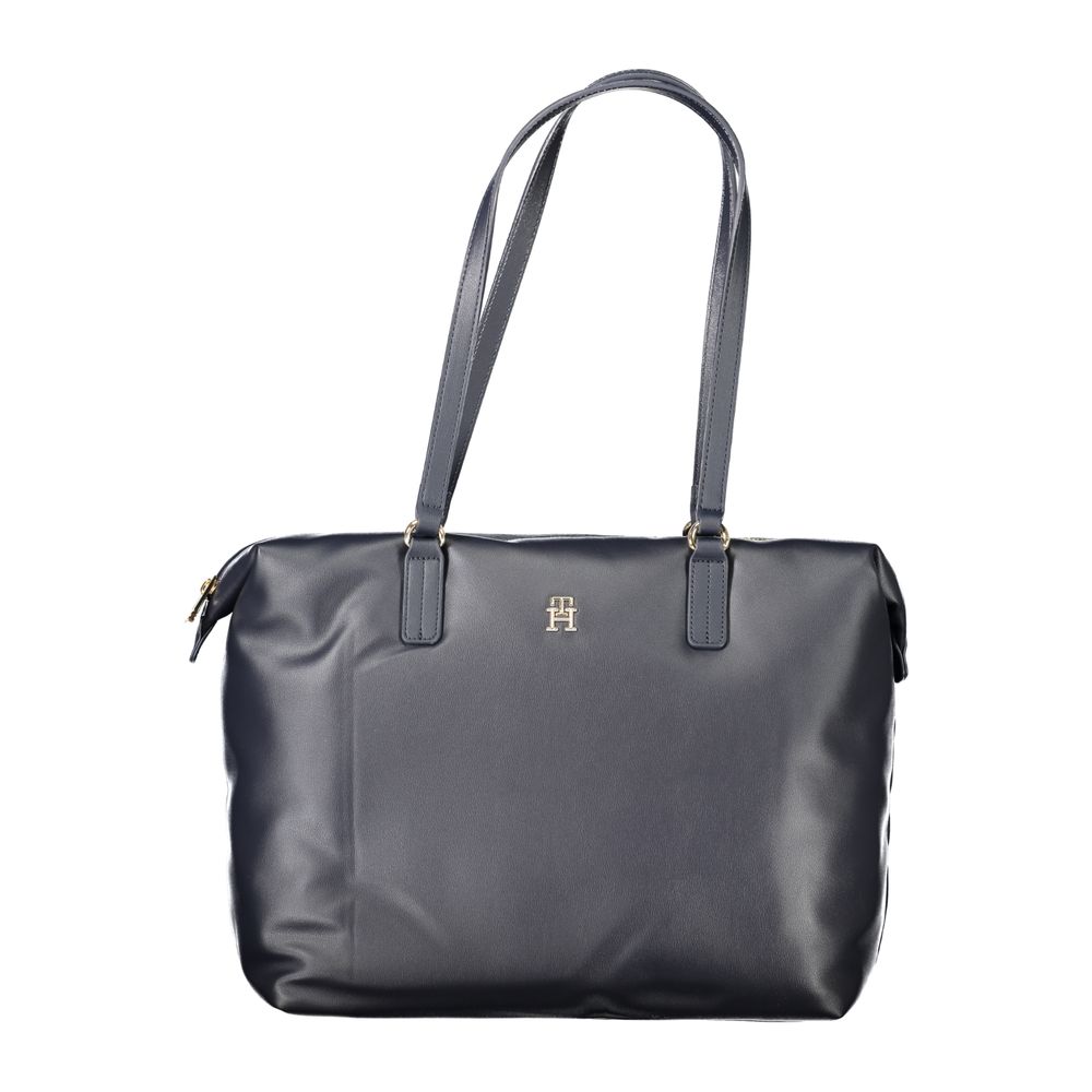 Tommy Hilfiger Damen-Schultertasche aus blauem Polyester