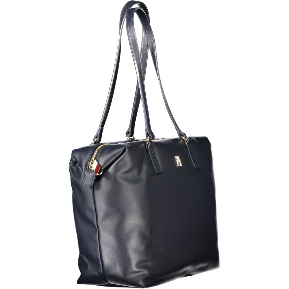 Tommy Hilfiger Damen-Schultertasche aus blauem Polyester