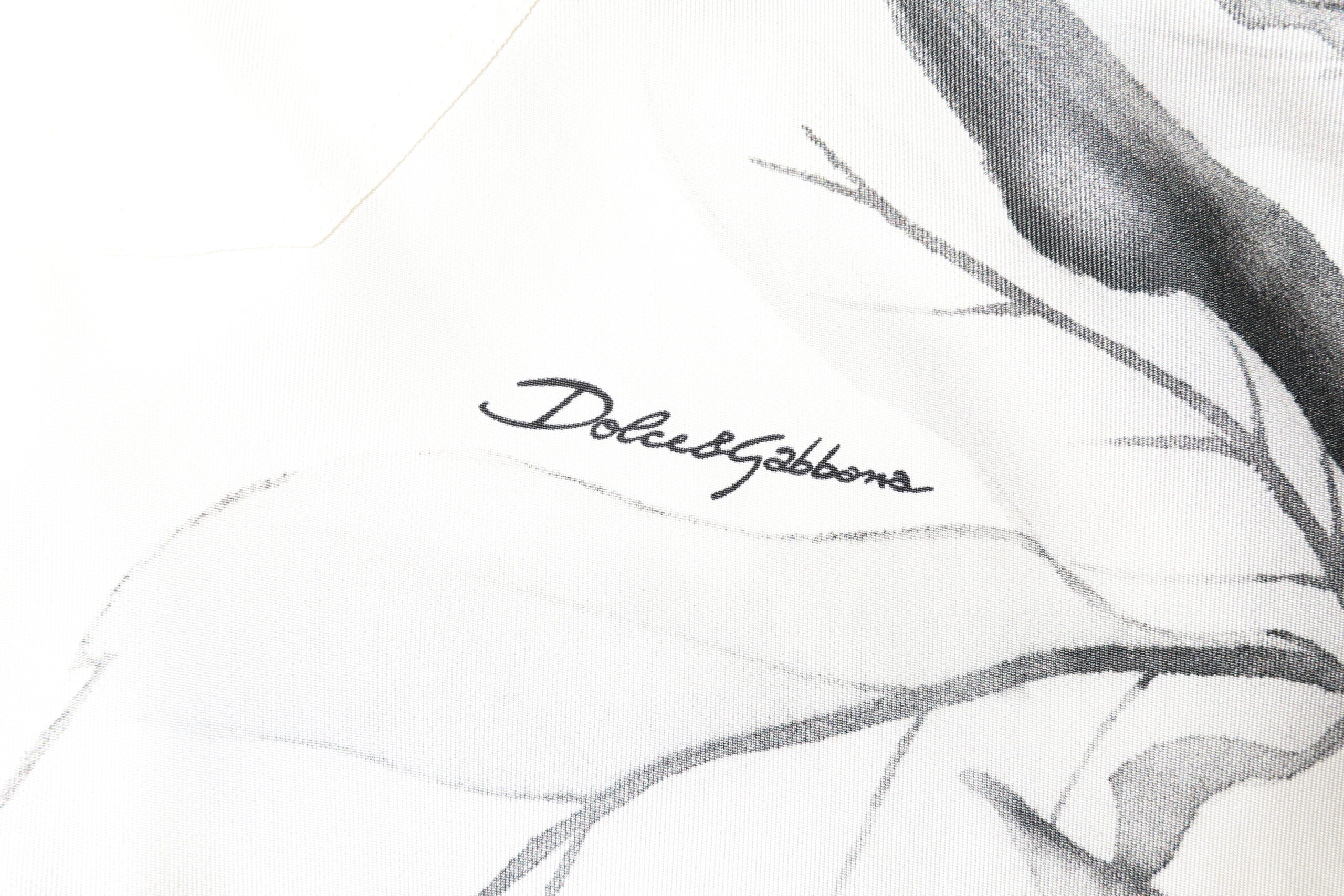 Dolce & Gabbana Elfenbeinseidenhemd Langarm Herren Freizeit