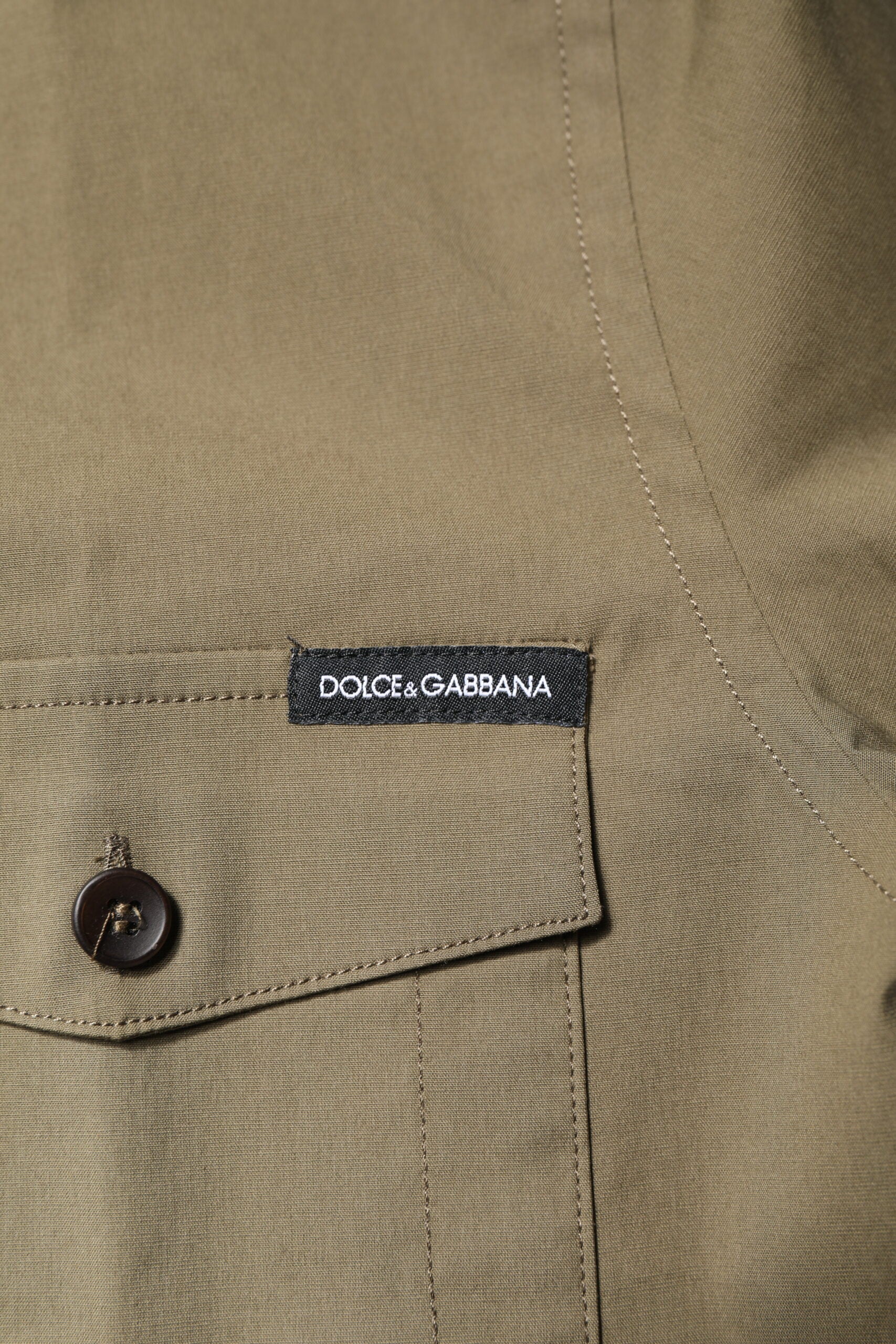 Dolce & Gabbana Braunes Freizeithemd aus Baumwoll-Stretch mit langen Ärmeln