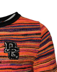 Dolce & Gabbana Meerkleurige Wol DGLogo Gebreide Pullover Trui