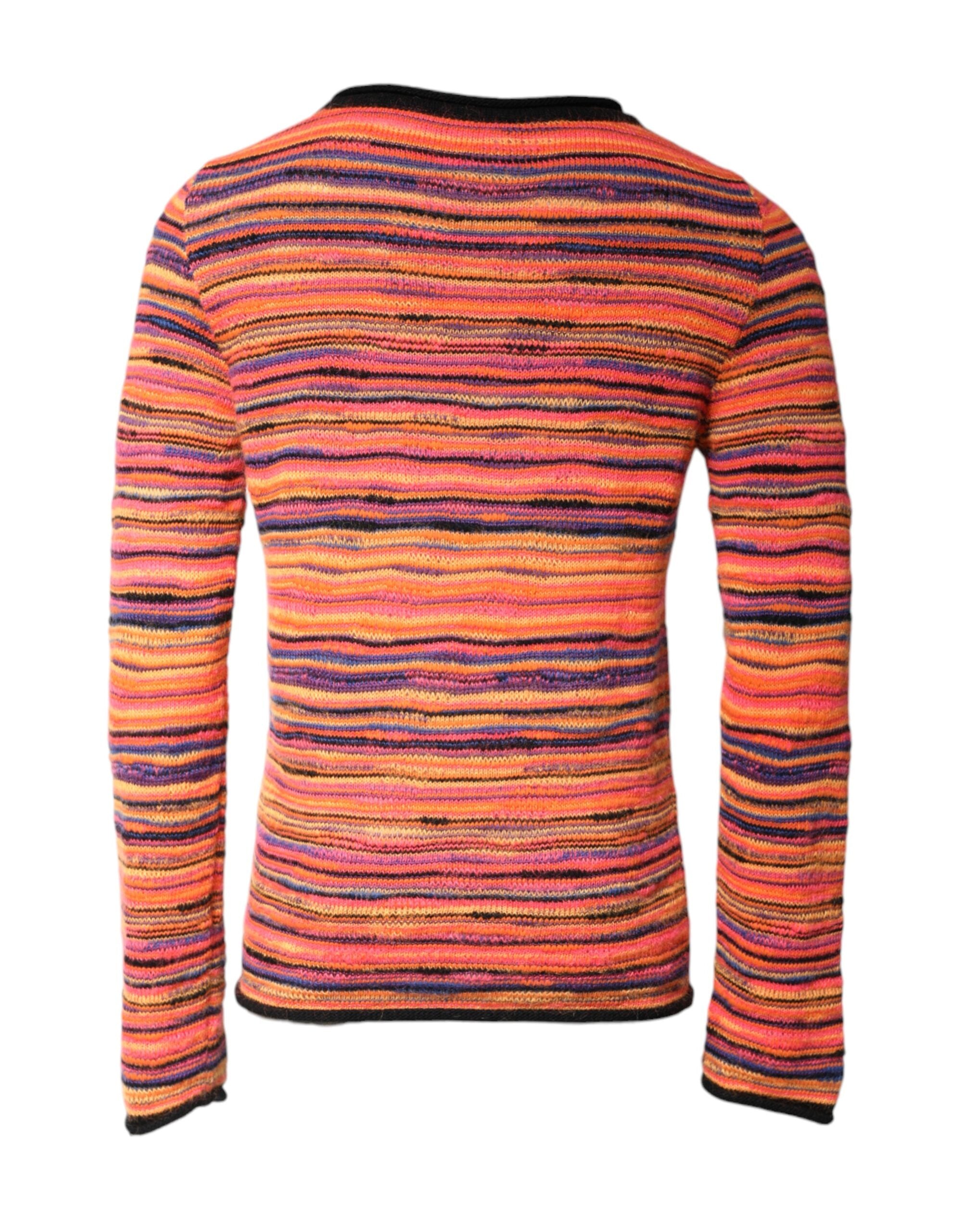 Dolce & Gabbana Meerkleurige Wol DGLogo Gebreide Pullover Trui