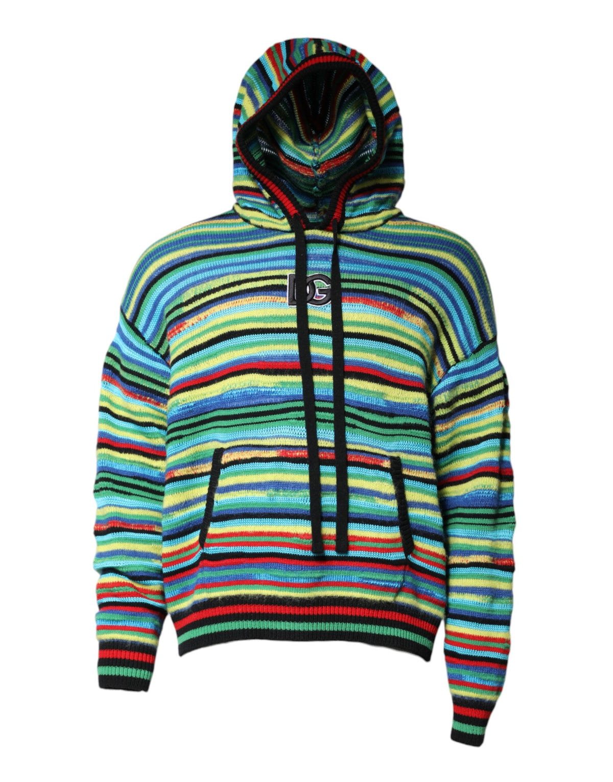 Dolce & Gabbana Mehrfarbiger Kapuzenpullover aus Baumwolle