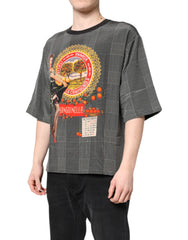 Dolce & Gabbana T-Shirt mit schwarz-weißem Grafikprint und kurzen Ärmeln