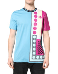 Dolce & Gabbana Kurzarm-T-Shirt mit mehrfarbigem Logo-Print