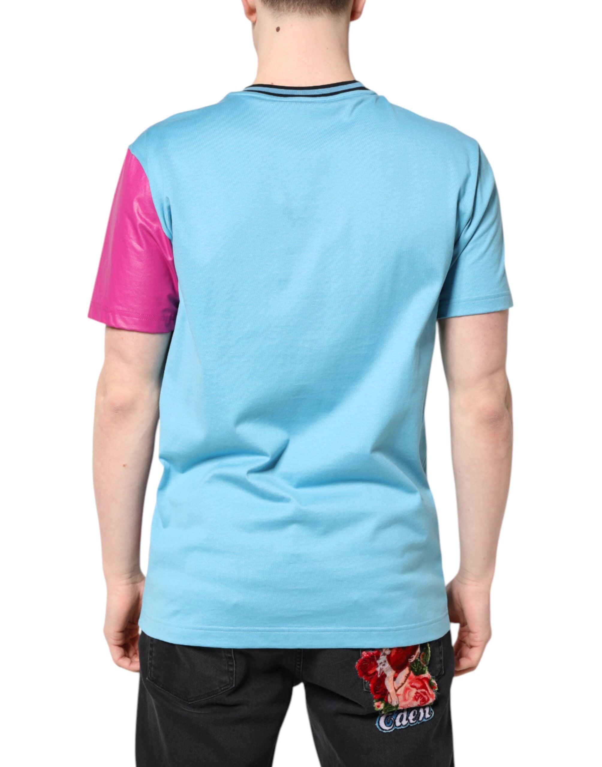 Dolce & Gabbana Kurzarm-T-Shirt mit mehrfarbigem Logo-Print